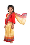 Bihu Dance Saree Assamese Indian State Kids Fancy Dress Costume for Girls