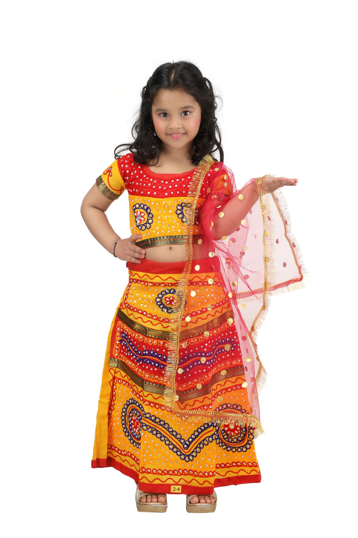 New south Indian traditional pattu pavadai Cotton Silk Lehenga choli for girls  dress