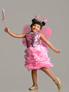 Pink Butterfly Insect Kids Fancy Dress Costume for Girls - Imported