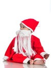 Santa Claus With Beard Complete Set Christmas Kids & Adults Fancy Dress Costume - Premium