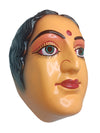 Indian Aunty 70s Woman Retro Theme Female Mask Navrang Dance Rubber Face Mask Girls Fancy Dress Costume Accessory