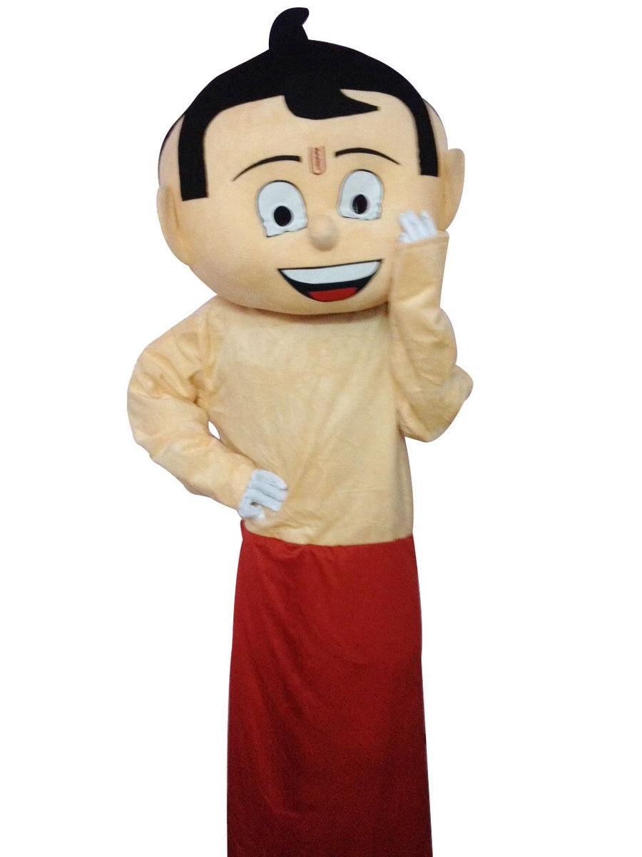 Buy Indian Village Boy Cartoon Character Mascot Costume For Theme Birthday Party & Events | Adults | Full Size