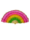 Dance Fan Multi Layered and Multi colored Kids & Adults Fancy Dress Costume Accessories for Group Annual Day Dances