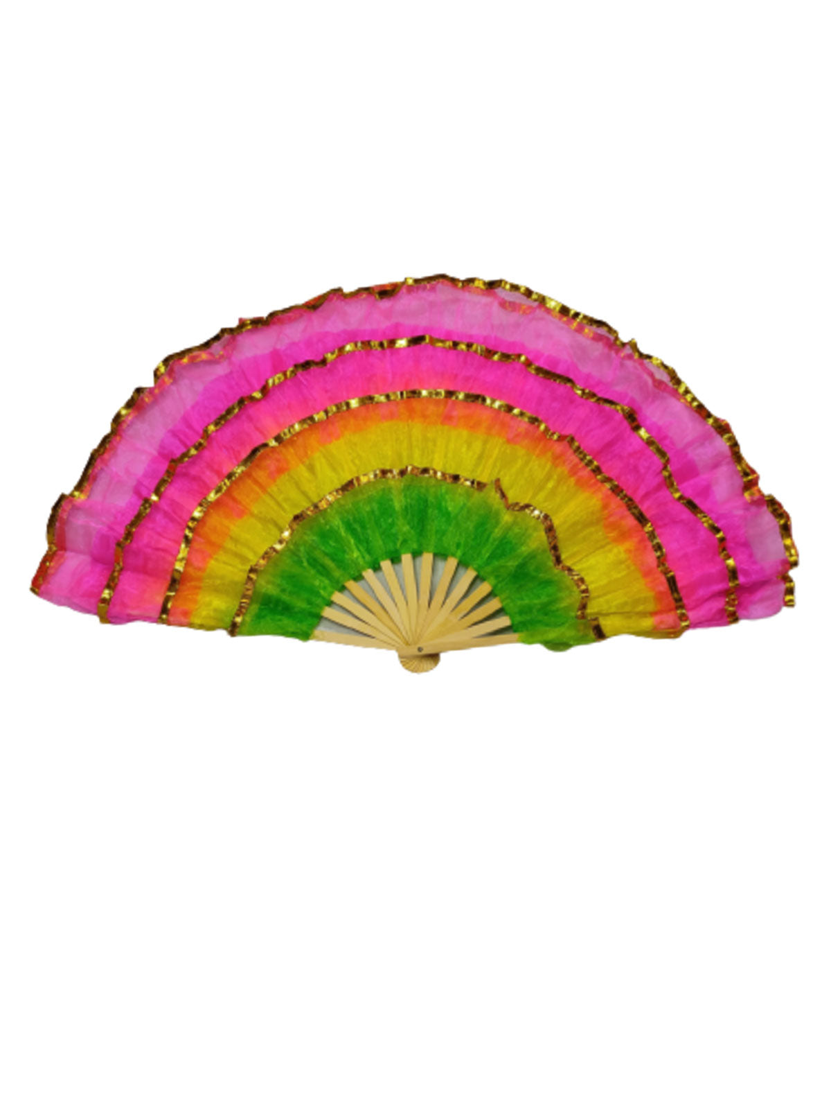 Dance Fan Multi Layered and Multi colored Kids Adults Fancy Dress Co