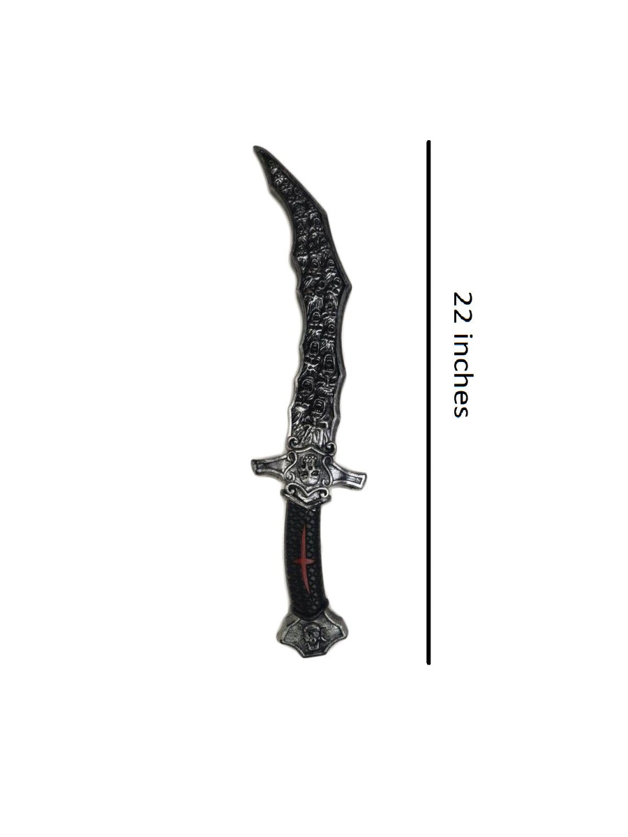Medieval Weapon Crooked Sword Plastic Toy Kids & Adults Fancy Dress Costume Accessories