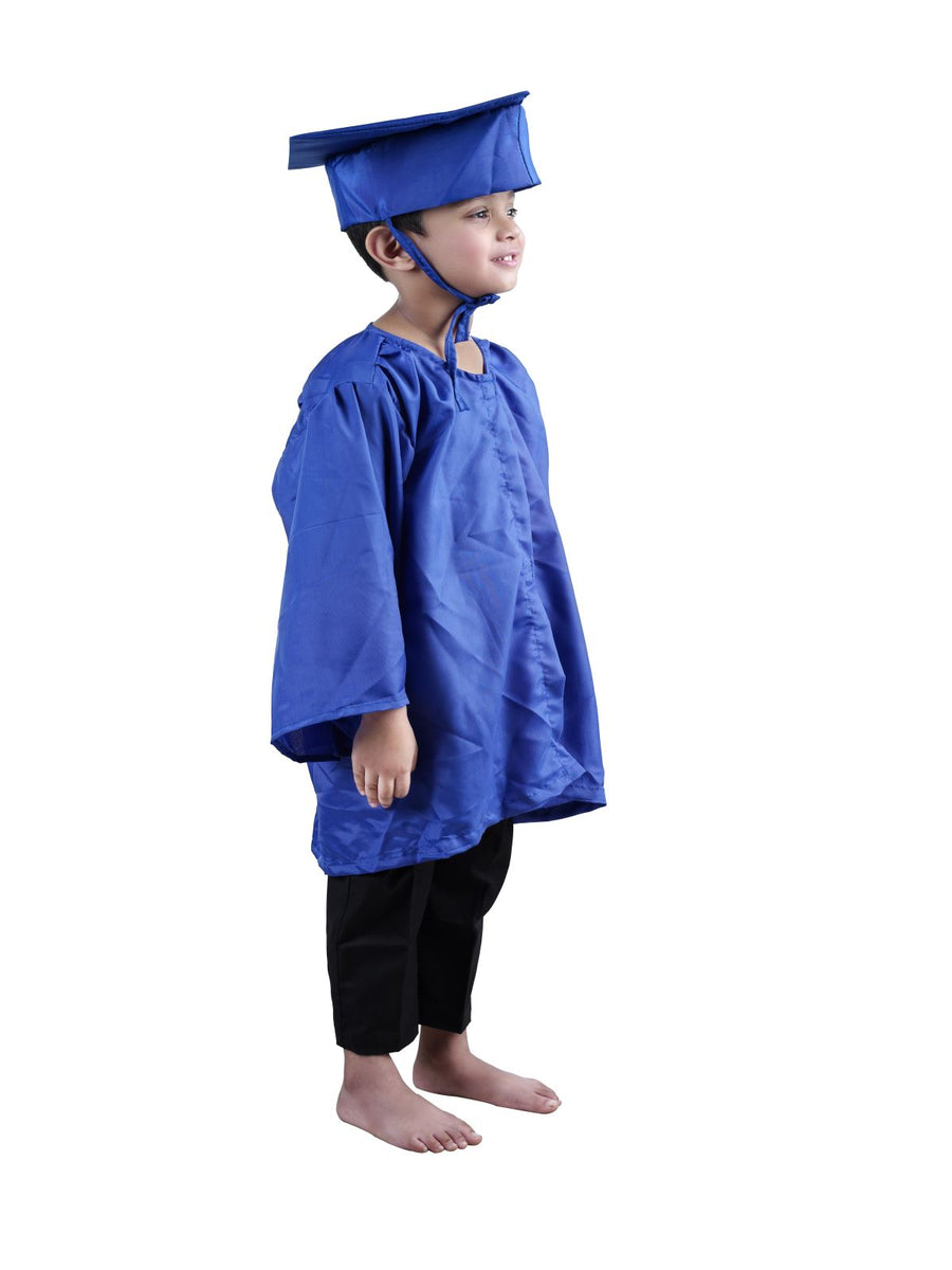 Blue Graduate Scholar Graduation Day Gown Kids & Adults Fancy Dress Costume