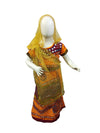 Gujarati Lehenga Garba with Golden Chunni Costume for Girls