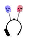 Halloween Funny Bouncing Skull Head Band With Light Fancy Dress Accessory