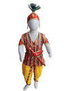 Shri Krishna Multicolor Kids Fancy Dress Costume 8 Pcs Set with Red Accessories - Premium