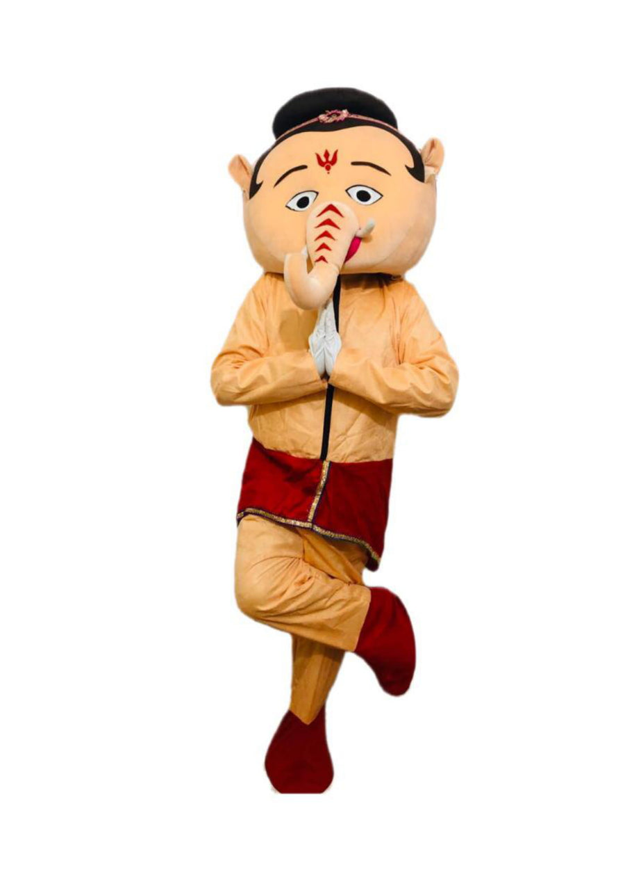 Buy My Friend Ganesha Cartoon Mascot Costume For Theme Birthday Party & Events | Adults | Full Size
