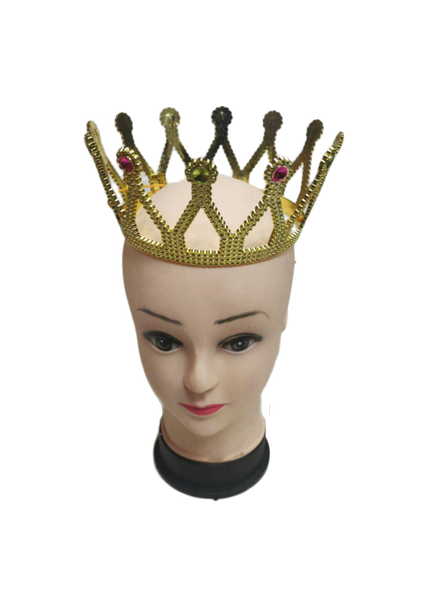 Royal Golden Queen Tiara Crown HeadBand Fancy Dress Costume Accessory for Girls
