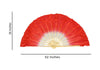 Japanese Silk Veil Assorted Color Single Piece Bamboo Fan Kids & Adults Fancy Dress Costume Accessories